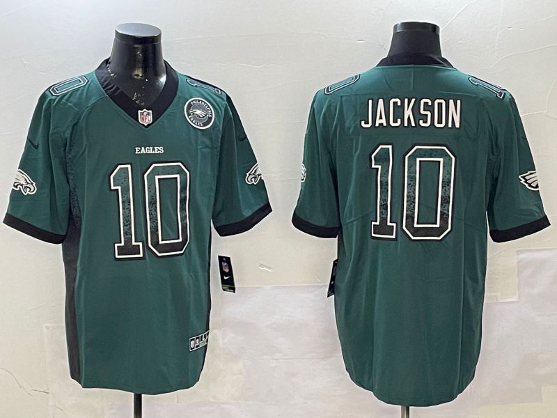 Men Philadelphia Eagles #10 Jackson Green 2025 Nike Drift Fashion Color Rush Limited NFL Jersey style 4->philadelphia eagles->NFL Jersey